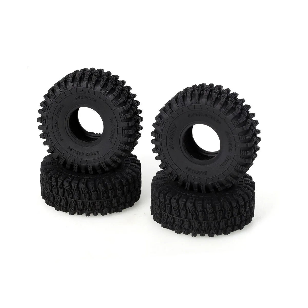 LCX Racing 1/18 RC Crawler Butyl Rubber 1.0 Beadlock Wheel Tire w/Foam Tyre Upgrades Parts for Traxxas TRX4M Axial SCX24 AX24
