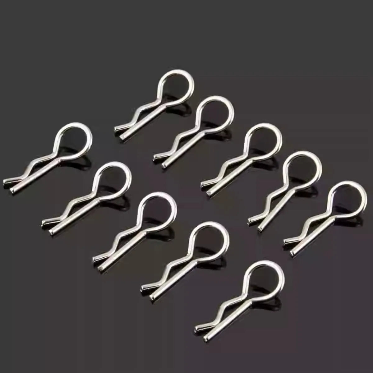 LCX Racing Stainless Steel RC Body Clips 16mm 20mm 30mm for 1/8 1/10 1/16 RC Truck Crawler Car, Upgrades Parts Accessories