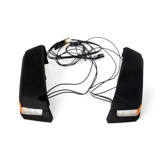 LCX Racing 1/10 RC Crawler Nylon Fender Flares Front Fender w/ Lights Upgrades Parts Accessories for Axial SCX10 III