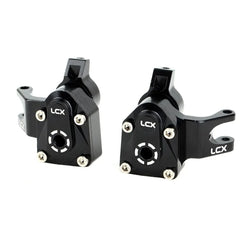 LCX Racing 1/18 RC Truck Car CNC Aluminum Front Axle Steering Knuckle Set for Axial UTB18 Capra Upgrades Parts Accessories
