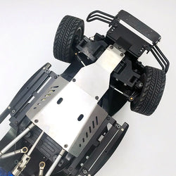 LCX Racing 1/10 RC Crawler Car Stainless Steel Skid Plate Guard Chassis Armor for Tamiya CC-01 Upgrades Parts Accessories
