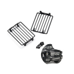 LCX Racing 1/10 RC Crawler Metal Black LED Light Cover Guard Grille Upgrades Parts Accessories for Traxxas TRX6