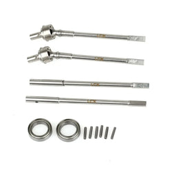 LCX Racing 1/10 RC Crawler Stainless Steel AR44 Portal Straight Axle CVD Drive Shaft for Axial SCX10 II Upgrades Accessories