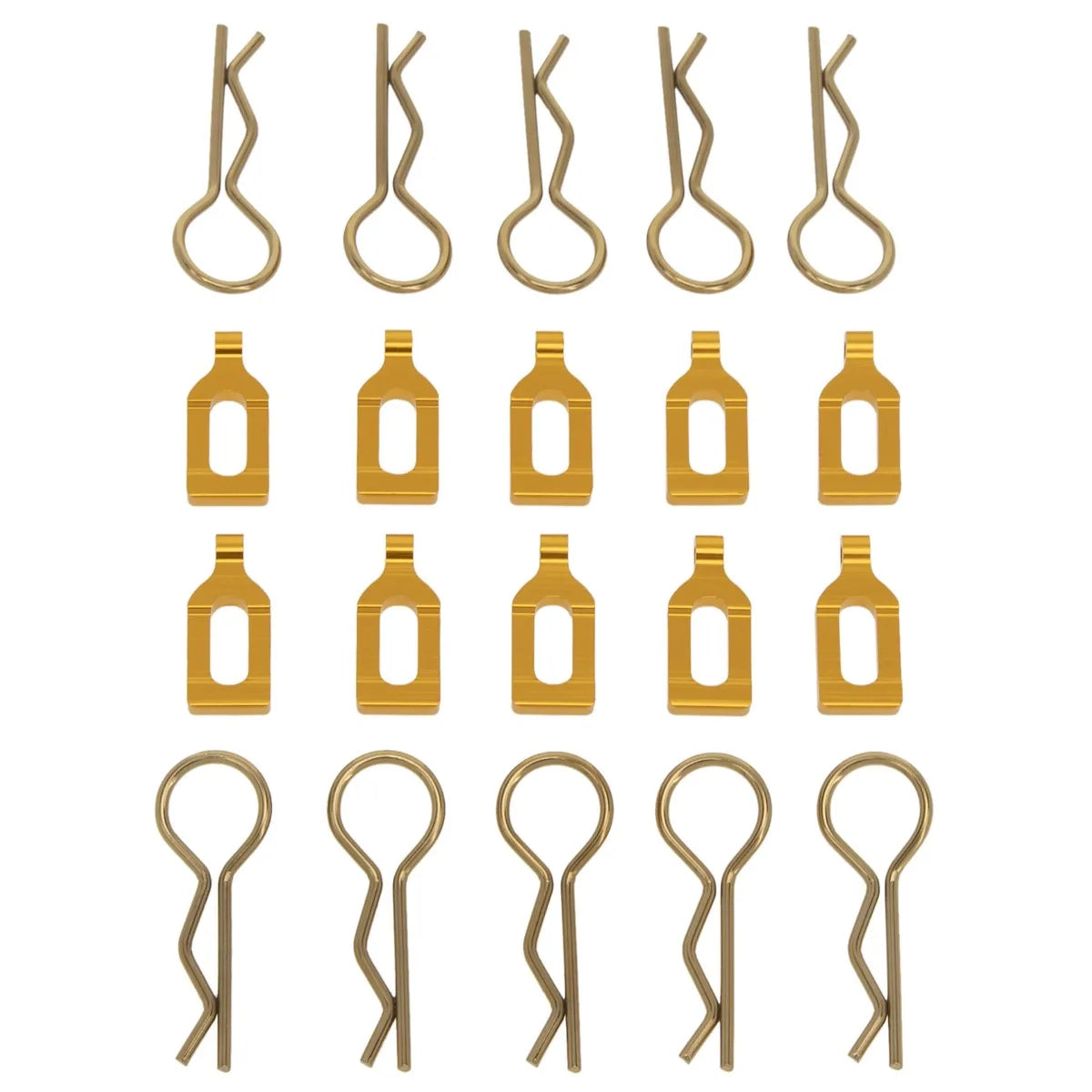 LCX Racing Stainless Steel RC Body Clips 34mm 10PCS for 1/8 RC Truck Traxxas Arrma Upgrades Parts Accessories