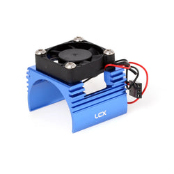LCX Racing 1/10 RC Crawler Aluminum 540 550 Heat Sink w/Cooling Fan for Traxxas TRX4 TRX6 Axial SCX10 II III Upgrades Parts
