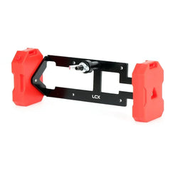 LCX Racing 1/10 RC Crawler Car Spare Tire Rack Carrier w/ Scale Fuel Tank for TRX4 TRX6 SCX10 II III Gen8 Upgrades Accessories
