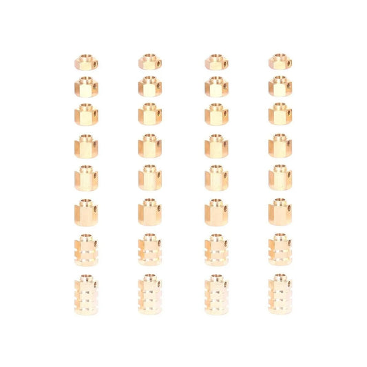 LCX Racing 1/10 RC Crawler CNC Brass Wheel Hex Hubs Adapter 12mm for Traxxas TRX4 TRX6 Upgrades Parts Accessories
