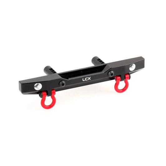 LCX Racing 1/10 RC Crawler Car CNC Aluminum Rear Bumper Set Shackles for Axial SCX10 PRO Upgrades Parts Accessories