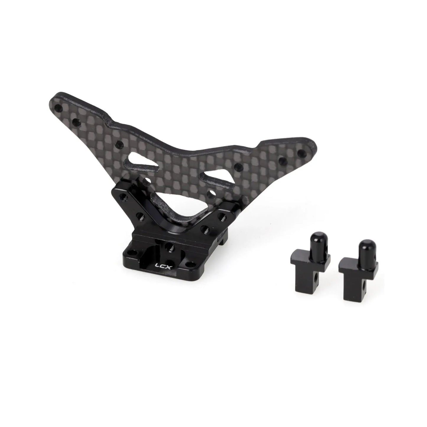 LCX Racing RC Car Carbon Fiber Rear Shock Tower Shock Mount for 1/18 Losi Mini-T 2.0 Upgrades Parts Accessories