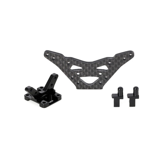 LCX Racing RC Car Carbon Fiber Rear Shock Tower Shock Mount for 1/18 Losi Mini-T 2.0 Upgrades Parts Accessories