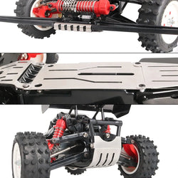 LCX Racing 1/10 RC Truck Stainless Steel Skid Plate Guard Chassis Armor for Tamiya Hotshot II Upgrades Parts Accessories