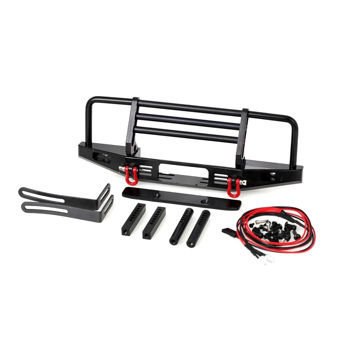 LCX Racing 1/10 RC Crawler Aluminum Front Bumper for Traxxas TRX4 TRX6 Axial SCX10 II III PRO Gen8 Upgrades Parts Accessories