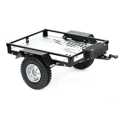 LCX Racing 1/10 RC Crawler Car Heavy Duty CNC Aluminum Universal Trailer for Traxxas TRX4 TRX6 Axial SCX10 II III PRO Gen8 Gen9