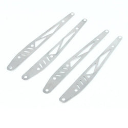 LCX Racing 1/10 RC Crawler Stainless Steel Rear Lower Link Reinforce Plate for Axial RBX10 RYFT Upgrades Parts Accessories