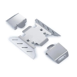 LCX Racing 1/6 RC Crawler Stainless Steel Chassis Guard Axle Guard Skid Plate Armor Upgrades Parts Accessories for Axial SCX6