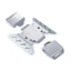 LCX Racing 1/6 RC Crawler Stainless Steel Chassis Guard Axle Guard Skid Plate Armor Upgrades Parts Accessories for Axial SCX6