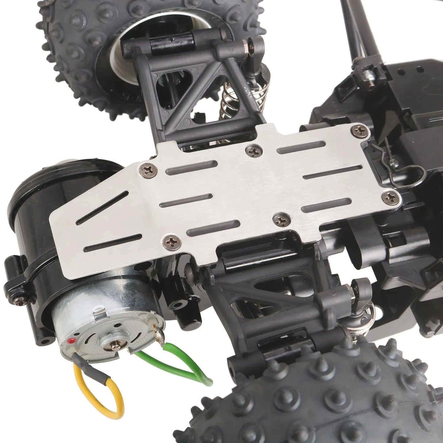 LCX Racing 1/10 RC Stainless Steel Skid Plate Guard Chassis Armor for Tamiya Hornet EVO Grasshopper Upgrades Parts Accessories