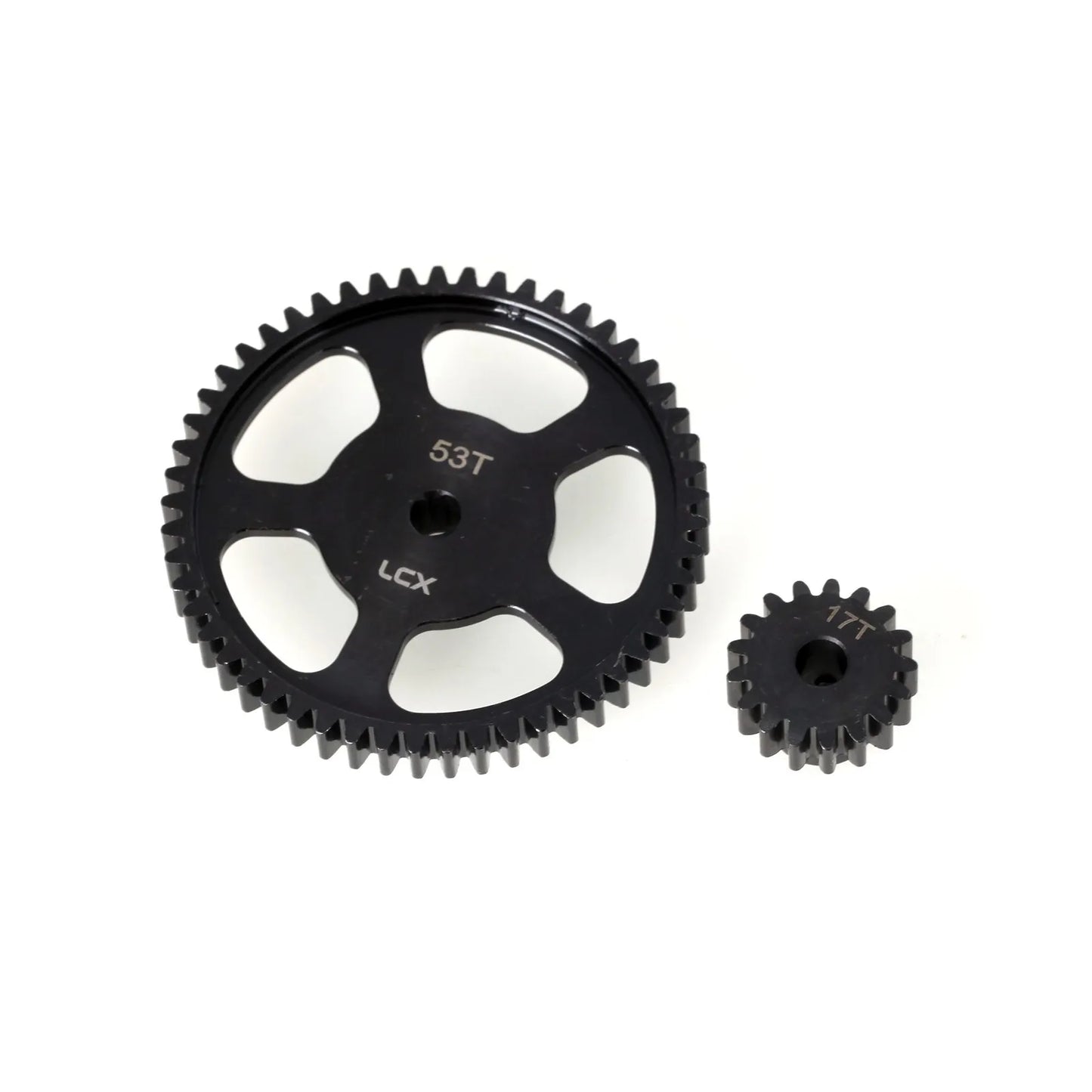 LCX Racing 1/10 Hard Steel Transmission Spur Gear 53T-17T Pinion Gear for Axial RBX10 RYFT Upgrades Parts Accessories