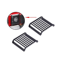 LCX Racing 1/10 RC Crawler Metal Black LED Headlight Cover Guard Grille Upgrades Parts Accessories for Traxxas TRX4