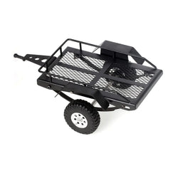 LCX Racing RC Crawler Car 1/18 1/24 Heavy Duty Metal Trailer for Axial SCX24 Traxxas TRX4M Upgrades Parts Accessories
