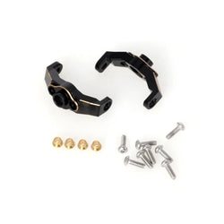 LCX Racing 1/18 RC Crawler Brass Front Axle Caster Blocks C-Hub Carrier Set Upgrades Parts Accessories for Traxxas TRX4M