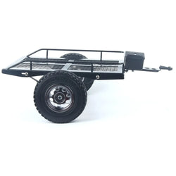 LCX Racing 1/10 RC Crawler Heavy Duty Metal Trailer for Axial SCX10 SCX10 II TRX4 TRX6 Gen7 Gen8 Gen9 Upgrades Accessories
