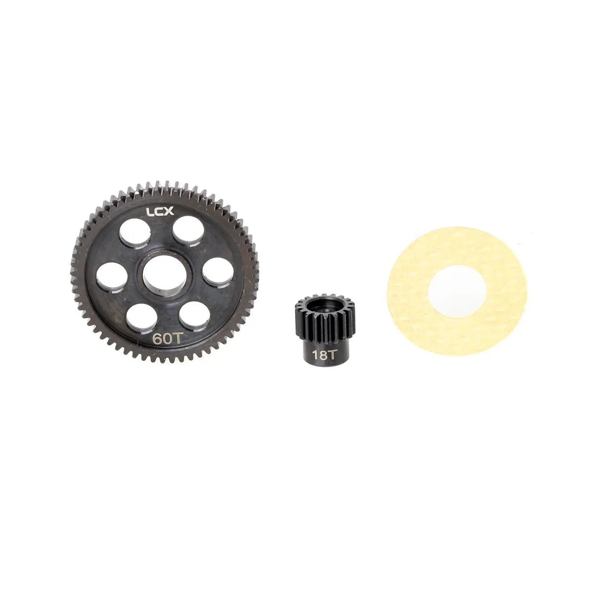 LCX Racing RC Truck Hard Steel Transmission Spur Gear 60T-18T for 1/16 1/18 Losi Mini-B Buggy Mini-T Upgrades Parts Accessories