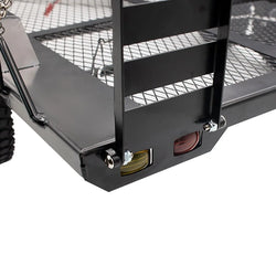 LCX Racing Metal 1/8 1/10 RC Crawler Heavy Duty Dual Axle Trailer w/ Suspension for TRX4 SCX10 II III PRO Gen8 Gen9 Upgrades
