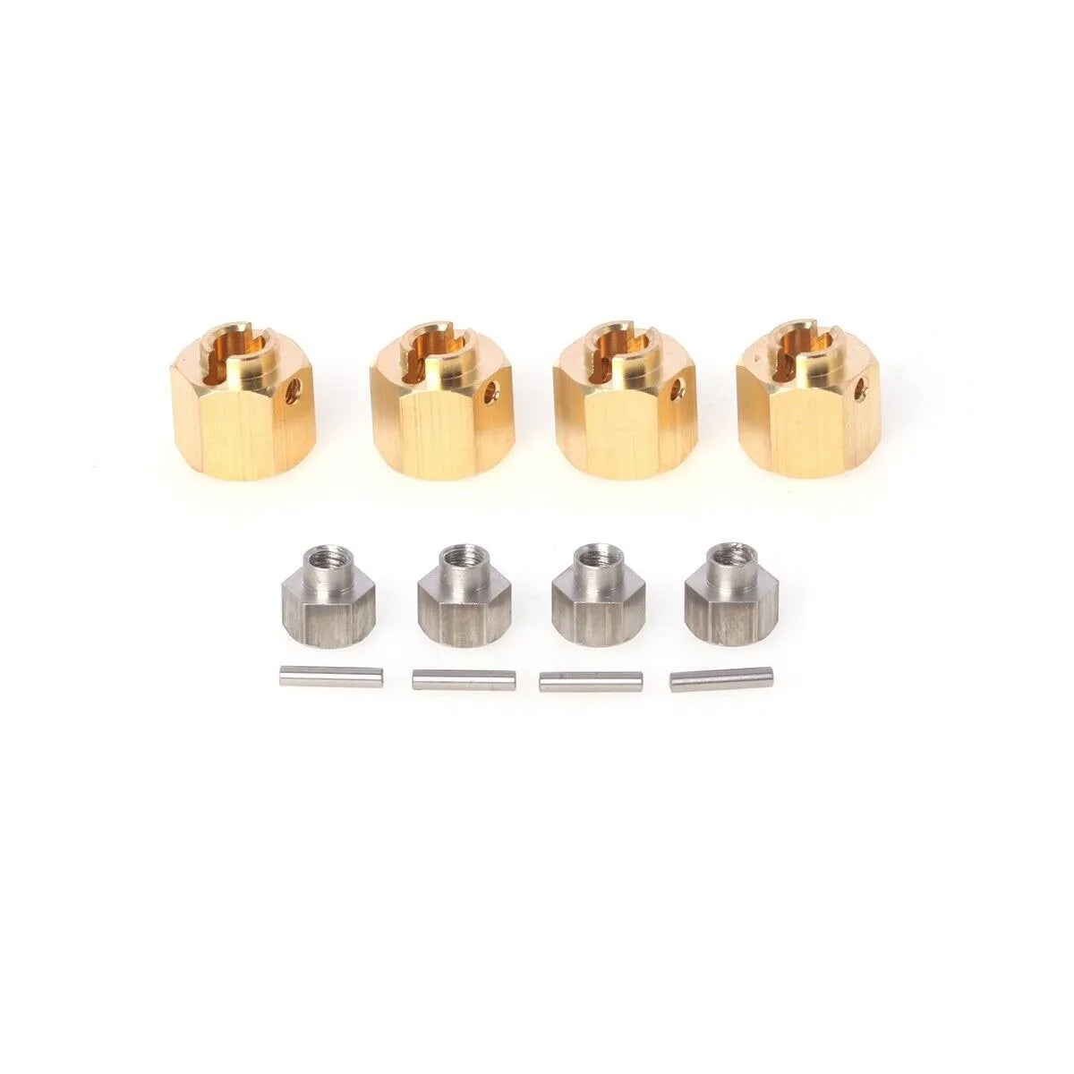LCX Racing 1/10 RC Crawler Brass Wheel Hex Hubs Adapter 12mm Upgrades Parts Accessories for Axial SCX10 III PRO UTB10