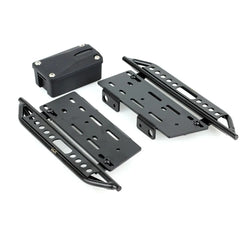 LCX Racing 1/10 RC Crawler Metal Rock Sliders Side Step Foot-Plate for Axial SCX10 II 90046 90047 Upgrades Parts Accessories