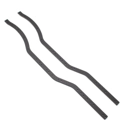 LCX Racing 1/10 RC Crawler Carbon Fibre Chassis Frame Rails Chassis Rail Set for Axial SCX10 II 90046 90047 Upgrades Parts