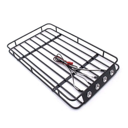 LCX Racing 1/10 RC Crawler Car Metal Luggage Tray Roof Rack for Traxxas TRX4 Axial SCX10 II III Gen8 Gen9 Upgrades Accessories