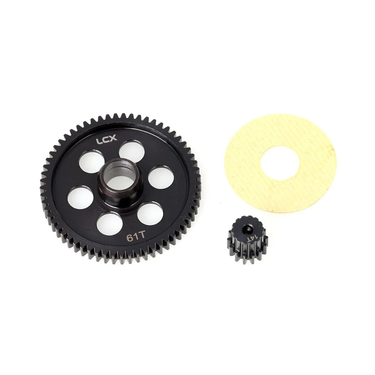 LCX Racing 1/10 RC Truck CNC Hard Steel Transmission Spur Gear Motor Gear 61T-14T for Arrma Fury Upgrades Parts Accessories