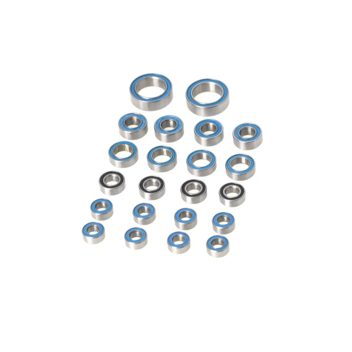LCX Racing 1/18 RC Stainless Steel Bearing Set Sealed Complete Set 22pcs for Traxxas TRX4M Upgrades Parts Accessories
