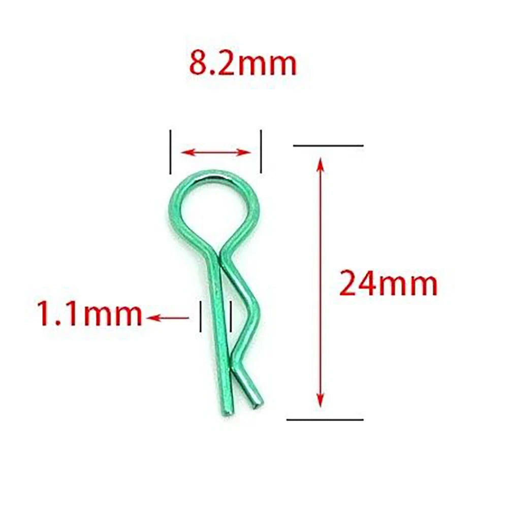 LCX Racing Stainless Steel RC Body Clips 24mm for 1/10 1/12 RC Truck Car Upgrades Parts Accessories