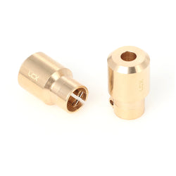 LCX Racing 1/10 RC Crawler Brass AR44 Rear Straight Axle Adapter for Axial SCX10 II 90046 90047 Upgrades Parts Accessories